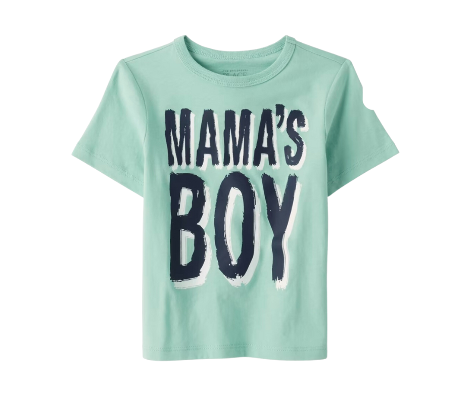 Camiseta Gráfica Mama's Boy Para Niños
