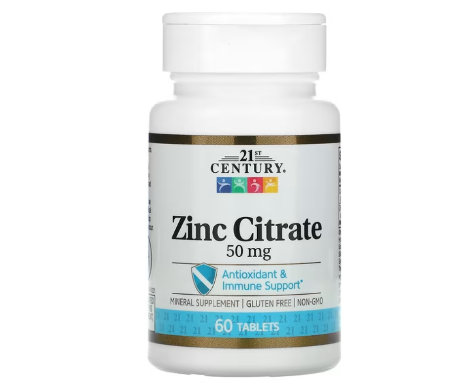 21st Century, Citrato de zinc, 50 mg