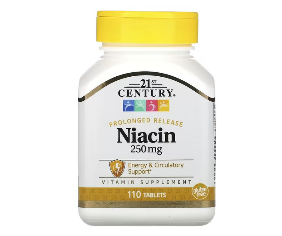 21st Century, Niacina, Liberación prolongada, 250 mg